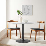 Modway Furniture Amuse 40" Dining Table Black White 39.5 x 39.5 x 29.5