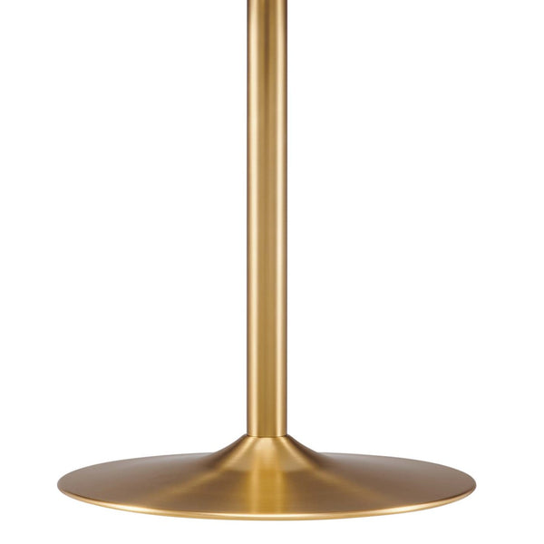 Modway Furniture Amuse 40" Round Dining Table - Modern Mid-Century Pedestal Design for Stylish Dining Spaces Gold White EEI-6249-GLD-WHI