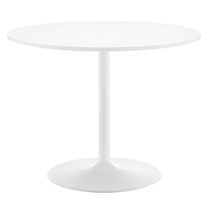 Modway Furniture Amuse 40" Round Dining Table - Modern Mid-Century Pedestal Design for Stylish Dining Spaces White White EEI-6249-WHI-WHI
