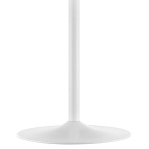Modway Furniture Amuse 40" Round Dining Table - Modern Mid-Century Pedestal Design for Stylish Dining Spaces White White EEI-6249-WHI-WHI
