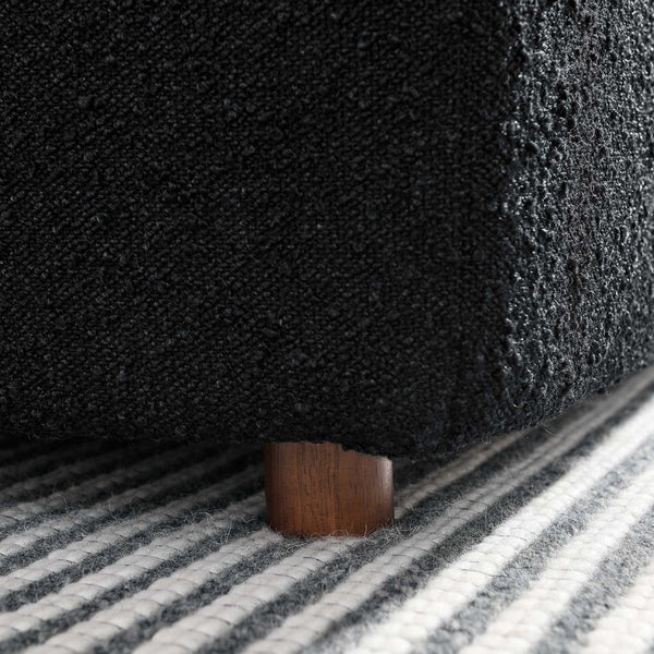 Modway Furniture Commix Overstuffed Boucle Fabric Armless Chair - Luxurious Comfort for Modern Living Spaces Black EEI-6257-BLK