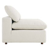 Modway Furniture Commix Down Filled Overstuffed Boucle Fabric Armless Chair Ivory 39 x 40 x 35