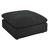 Modway Furniture Commix Down Filled Overstuffed Boucle Fabric Ottoman Black 39.5 x 40 x 20