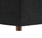 Modway Furniture Commix Down Filled Overstuffed Boucle Fabric Ottoman Black 39.5 x 40 x 20