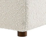 Modway Furniture Commix Down Filled Overstuffed Boucle Fabric Ottoman Ivory 39.5 x 40 x 20