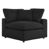 Modway Furniture Commix Down Filled Overstuffed Boucle Fabric Corner Chair Black 40 x 40 x 20