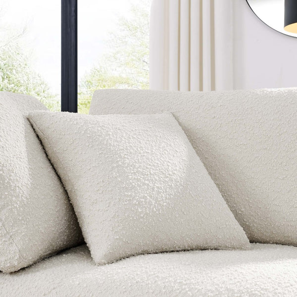 Modway Furniture Commix Down Filled Overstuffed Boucle Fabric Corner Chair - Luxurious, Modern Comfort for Any Space Ivory EEI-6259-IVO