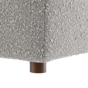 Modway Furniture Commix Down Filled Overstuffed Boucle Fabric Corner Chair - Luxurious, Modern Comfort for Any Space Light Gray EEI-6259-LGR