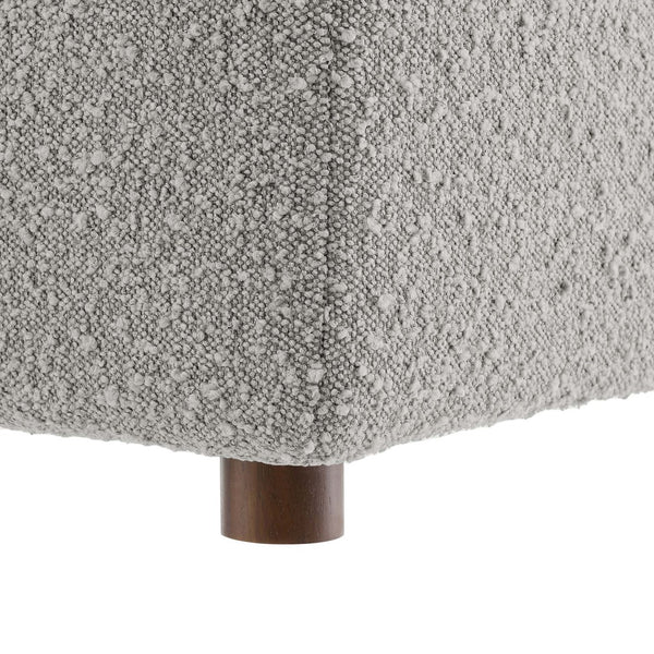 Modway Furniture Commix Down Filled Overstuffed Boucle Fabric Corner Chair - Luxurious, Modern Comfort for Any Space Light Gray EEI-6259-LGR