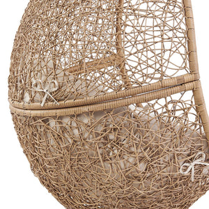 Modway Furniture Encase Outdoor Patio Rattan Swing Chair - Stylish, Comfortable, Durable Seating for Relaxation Outdoors Cappuccino Beige EEI-6262-CAP-BEI