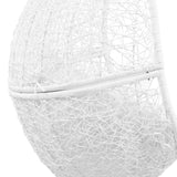 Modway Furniture Encase Outdoor Patio Rattan Swing Chair White White 39.5 x 40 x 77