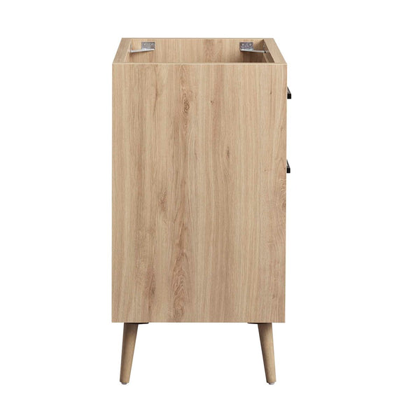 Modway Furniture Maverick 24" Bathroom Vanity Cabinet - Modern Oak Finish, Functional Storage & Stylish Design EEI-6266-OAK-WHI