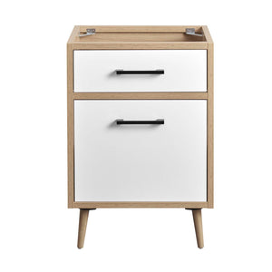 Modway Furniture Maverick 24" Bathroom Vanity Cabinet - Modern Oak Finish, Functional Storage & Stylish Design EEI-6266-OAK-WHI