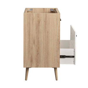 Modway Furniture Maverick 24" Bathroom Vanity Cabinet - Modern Oak Finish, Functional Storage & Stylish Design EEI-6266-OAK-WHI