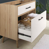 Modway Furniture Maverick 36" Bathroom Vanity Cabinet - Sink Basin Not Included Oak White 17.5 x 35 x 33.5