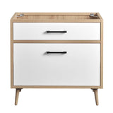 Modway Furniture Maverick 36" Bathroom Vanity Cabinet - Sink Basin Not Included Oak White 17.5 x 35 x 33.5