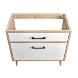 Modway Furniture Maverick 36" Bathroom Vanity Cabinet - Sink Basin Not Included Oak White 17.5 x 35 x 33.5