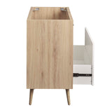 Modway Furniture Maverick 36" Bathroom Vanity Cabinet - Sink Basin Not Included Oak White 17.5 x 35 x 33.5