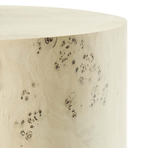 Modway Furniture Cosmos 16" Round Burl Wood Side Table Bleached Burl 16 x 16 x 20.5