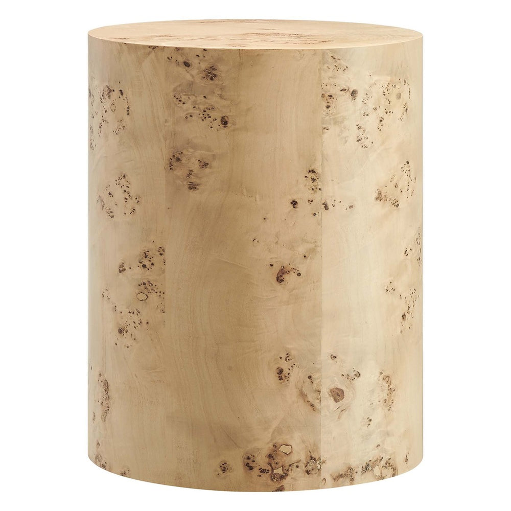 Modway Furniture Cosmos 16" Round Burl Wood Side Table - Modern Accent Piece for Living Room and Bedroom Decor Natural Burl EEI-6271-NAB