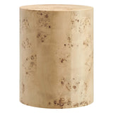 Modway Furniture Cosmos 16" Round Burl Wood Side Table Natural Burl 16 x 16 x 20.5