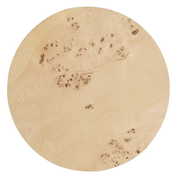 Modway Furniture Cosmos 16" Round Burl Wood Side Table Natural Burl 16 x 16 x 20.5