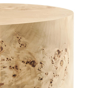 Modway Furniture Cosmos 16" Round Burl Wood Side Table Natural Burl 16 x 16 x 20.5