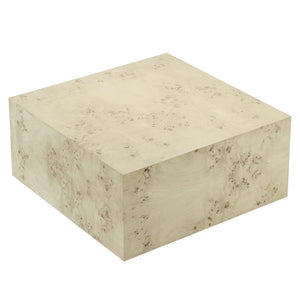 Modway Furniture Cosmos 36" Square Coffee Table - Modern Burl Wood Design with Unique Patterns for Timeless Elegance Bleached Burl EEI-6272-BLB