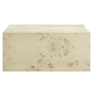 Modway Furniture Cosmos 36" Square Coffee Table - Modern Burl Wood Design with Unique Patterns for Timeless Elegance Bleached Burl EEI-6272-BLB