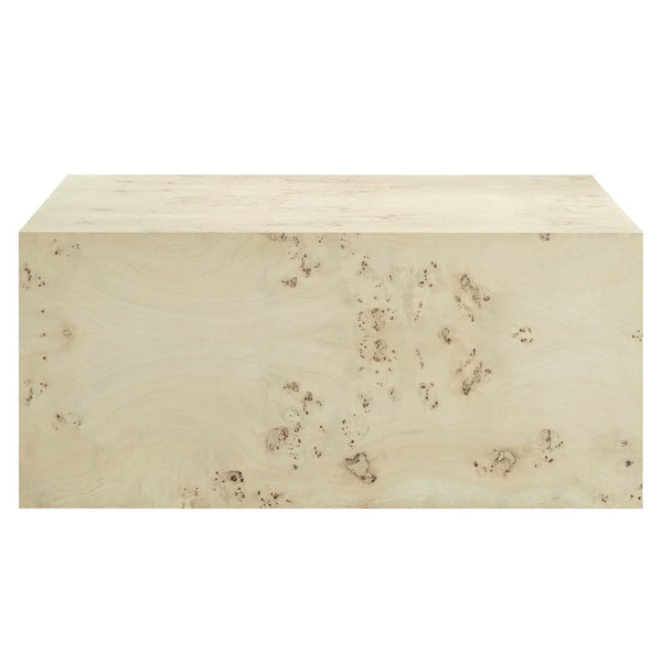 Modway Furniture Cosmos 36" Square Coffee Table - Modern Burl Wood Design with Unique Patterns for Timeless Elegance Bleached Burl EEI-6272-BLB