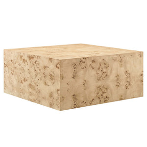 Modway Furniture Cosmos 36" Square Coffee Table - Modern Burl Wood Design with Unique Patterns for Timeless Elegance Natural Burl EEI-6272-NAB