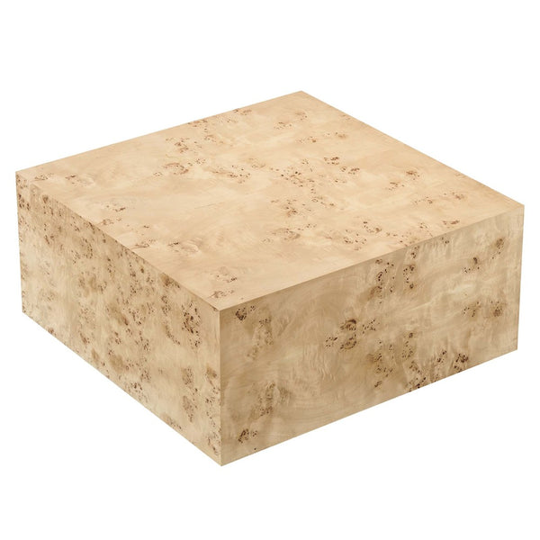 Modway Furniture Cosmos 36" Square Coffee Table - Modern Burl Wood Design with Unique Patterns for Timeless Elegance Natural Burl EEI-6272-NAB