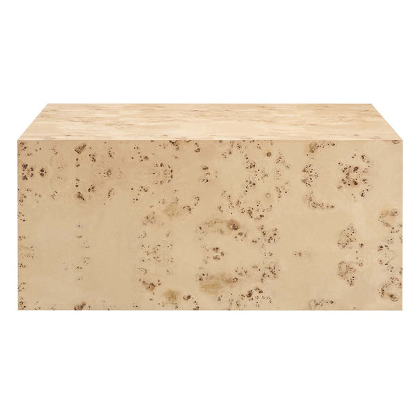 Modway Furniture Cosmos 36" Square Coffee Table - Modern Burl Wood Design with Unique Patterns for Timeless Elegance Natural Burl EEI-6272-NAB