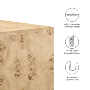 Modway Furniture Cosmos 36" Square Coffee Table - Modern Burl Wood Design with Unique Patterns for Timeless Elegance Natural Burl EEI-6272-NAB