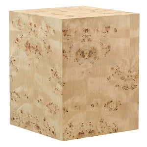 Modway Furniture Cosmos 16" Square Burl Wood Side Table - Modern Accent Piece for Living Rooms and Bedrooms Natural Burl EEI-6273-NAB