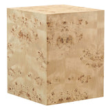 Modway Furniture Cosmos 16" Square Burl Wood Side Table Natural Burl 16 x 16 x 20.5