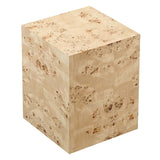 Modway Furniture Cosmos 16" Square Burl Wood Side Table Natural Burl 16 x 16 x 20.5