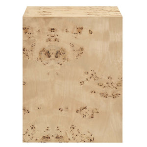 Modway Furniture Cosmos 16" Square Burl Wood Side Table - Modern Accent Piece for Living Rooms and Bedrooms Natural Burl EEI-6273-NAB