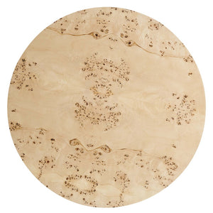 Modway Furniture Cosmos 35" Round Burl Wood Coffee Table - Contemporary Design for Modern Living Spaces and Durability Natural Burl EEI-6274-NAB