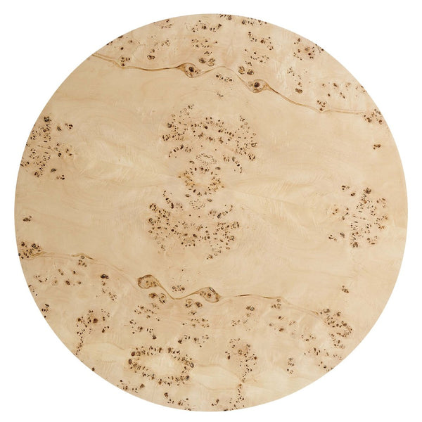 Modway Furniture Cosmos 35" Round Burl Wood Coffee Table - Contemporary Design for Modern Living Spaces and Durability Natural Burl EEI-6274-NAB