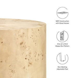 Modway Furniture Cosmos 35" Round Burl Wood Coffee Table - Contemporary Design for Modern Living Spaces and Durability Natural Burl EEI-6274-NAB