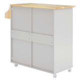 Modway Furniture Cuisine Kitchen Cart Light Gray Natural 16.5 x 33 x 35