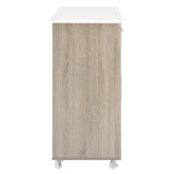 Modway Furniture Cuisine Kitchen Cart Oak White 16.5 x 33 x 35