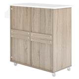 Modway Furniture Cuisine Kitchen Cart Oak White 16.5 x 33 x 35