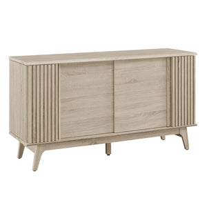 Modway Furniture Eudora Sideboard - Mid-Century Modern Storage Buffet with Concealed Shelving & Cable Management Features Oak EEI-6278-OAK