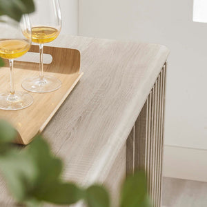 Modway Furniture Eudora Sideboard - Mid-Century Modern Storage Buffet with Concealed Shelving & Cable Management Features Oak EEI-6278-OAK