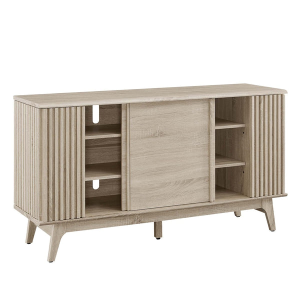 Modway Furniture Eudora Sideboard - Mid-Century Modern Storage Buffet with Concealed Shelving & Cable Management Features Oak EEI-6278-OAK