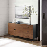 Modway Furniture Nexus Storage Cabinet Sideboard Black Walnut 15.5 x 59 x 29.5