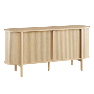 Modway Furniture Cadence 63" Mid-Century Modern Curved Sideboard - Stylish Storage Cabinet for Living & Dining Spaces Oak EEI-6309-OAK