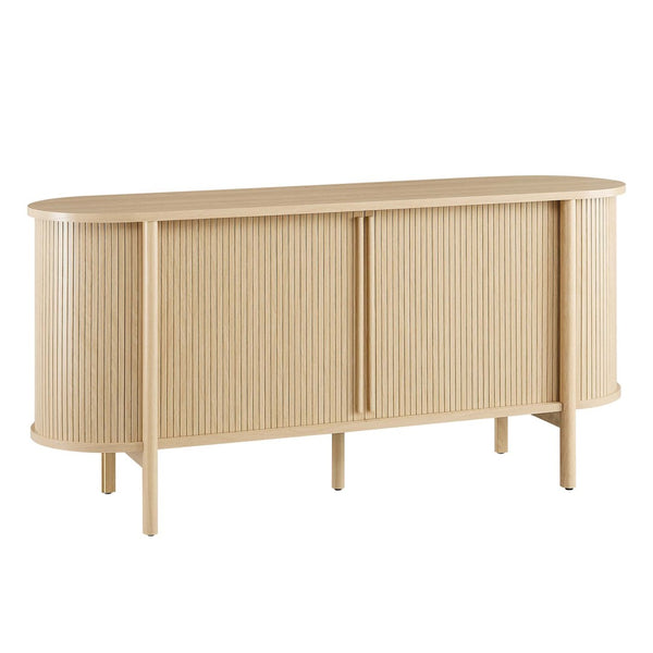 Modway Furniture Cadence 63" Mid-Century Modern Curved Sideboard - Stylish Storage Cabinet for Living & Dining Spaces Oak EEI-6309-OAK